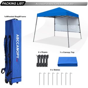 ABCCANOPY Stable Pop Up Beach Tent with Backpack Bag, 8 x 8 ft Base / 6 x 6 ft Top, Blue