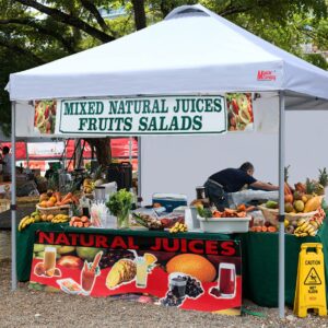 MASTERCANOPY Durable Pop-up Canopy Tent with 1 Sidewall (10'x10',White)