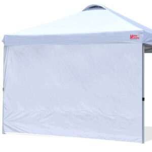 MASTERCANOPY Durable Pop-up Canopy Tent with 1 Sidewall (10'x10',White)