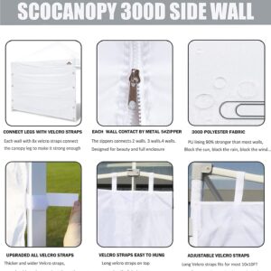 SCOCANOPY Door for 10x10 Canopy Frame One Central Zipper Design for Easy Entry and Exit,1 Pack Canopy Door Only,Beige