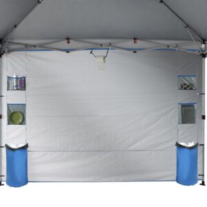 CROWN SHADES Canopy Tent 10x10 Pop Up Canopy Outdoor Shade with Pockets Sidewall, Easy Up Sun Shelter with One Person Set Up Center Lock, Portable Instant Camping Beach Canopy Tents, Blue