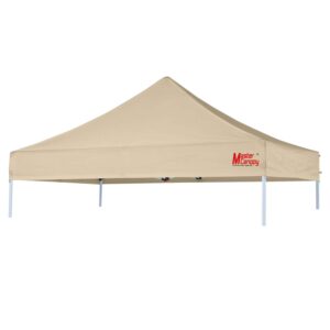 mastercanopy replacement pop up canopy top (10x10, beige)