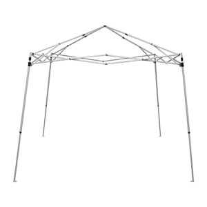 Caravan Canopy V Series 12 by 12 Foot Outdoor Shade Instant Canopy Kit with Steel Frame and 150D Polyester Canopy Top, 3 Leg Height Settings, White