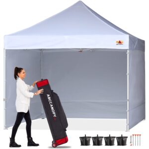 ABCCANOPY Easy Pop Up Canopy Tent with Sidewalls Commercial -Series, White