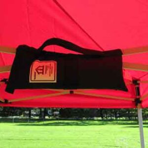 Impact 10' x 10' Pop Up Canopy Tent, Recreational Grade Steel Frame Includes 4 Weight Bags and Roller Bag, White