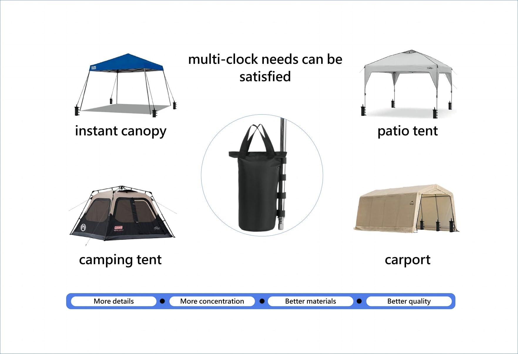 XINFULLWOL Tent Weights,Canopy Weight Sand Bags(120+ LBS) for Pop Up Canopy Gazebo,Outdoor Sun Shelter Umbrella,Tents for Parties,for Easy Up Tents,NO Sand,4-Round