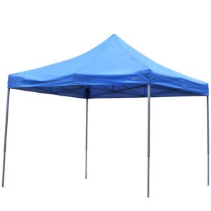 10x10 Ft Pop up Canopy Tent Instant Folding Shelter with 4 Removable Sidewalls for Tailgating Party Blue