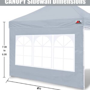 SCOCANOPY 2PCS SideWall with Window for 8x8 Canopy Frame (Grey)