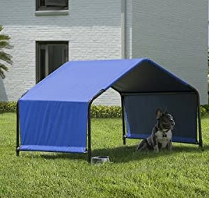 ShelterLogic 4' Outdoor Pet Shade, Versatile Pet Canopy Tent for Dogs, Cats, Small Animals and Livestock, Blue