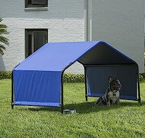 ShelterLogic 4' Outdoor Pet Shade, Versatile Pet Canopy Tent for Dogs, Cats, Small Animals and Livestock, Blue