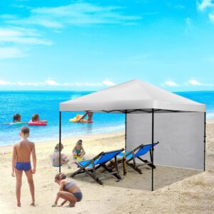 Instant Canopy SunWall 10x10 Canopy Wall Sidewall for Pop Up Canopy Tent,1 Piece Sidewall Only (10x10, Black)