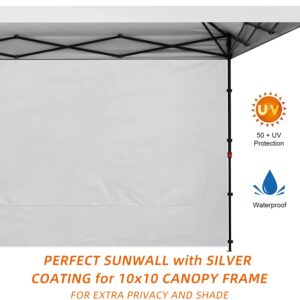 Instant Canopy SunWall 10x10 Canopy Wall Sidewall for Pop Up Canopy Tent,1 Piece Sidewall Only (10x10, Black)