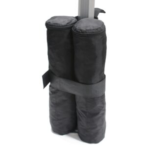 king canopy weight bags for instant pop up canopy, shelter, sand bags, leg weight, patio, 4 pack, black, inawb400