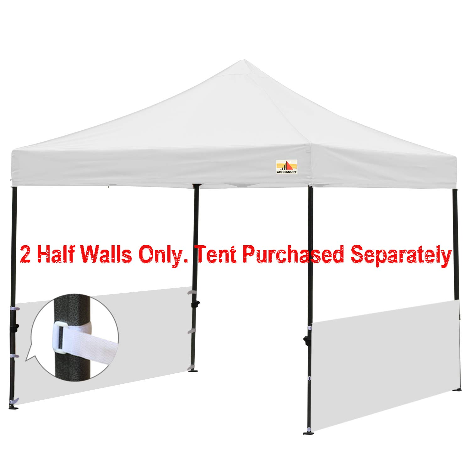 ABCCANOPY Half Walls for Pop Up Canopy Tent, 2 Packs, White