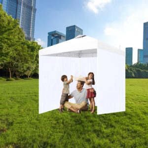 Joroamp Instant Canopy Tent Sidewalls for 10×10 Pop Up Canopy, Waterproof and UV Protection Canopy Sunwall, 1 Pack Straight Leg Canopy SideWall Only (White)