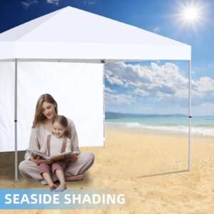 Joroamp Instant Canopy Tent Sidewalls for 10×10 Pop Up Canopy, Waterproof and UV Protection Canopy Sunwall, 1 Pack Straight Leg Canopy SideWall Only (White)