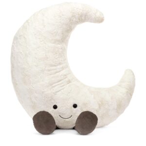 EASELR WeightedPlush 14" Moon Plush Toy Cute Smile Funny Moon Sunshine Stuffed Animals Pillow Moon Shape Soft Plushie for Gifts for Kids Birthday