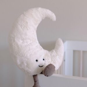 EASELR WeightedPlush 14" Moon Plush Toy Cute Smile Funny Moon Sunshine Stuffed Animals Pillow Moon Shape Soft Plushie for Gifts for Kids Birthday