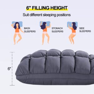 YOUR MOON Soft Pillows King Size for Sleeping, Support Bed Pillows, Fluffy Down Alternative Pillow, Luxury Hotel Gel King Pillows for Side Sleeping (Gray)