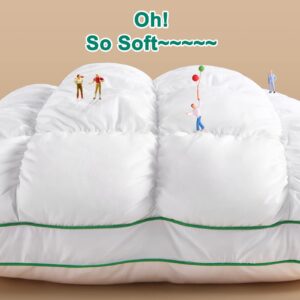 YOUR MOON Fluffy Support Bed Pillow King Size, Super Soft Premium Down-Alternative Filling for Sleeping, Luxury Hotel Quality Bed Pillows for Side Sleeper (White)