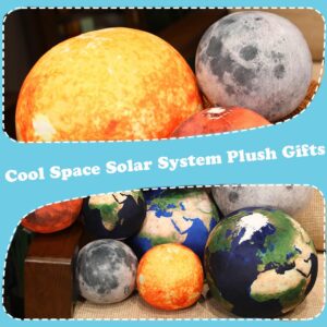 ELAINREN Super Cute Moon Plush Soft Pillow, Learning Science Astronomy Space Solar System Educational Stuffed Blue Planet Toys-10.6Inch