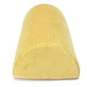 SKYZONAL Multi-use Bolster Pillow for Legs Back Neck Lumbar Spine Knee Pain Relief Memory Foam Support Pillow (Yellow)