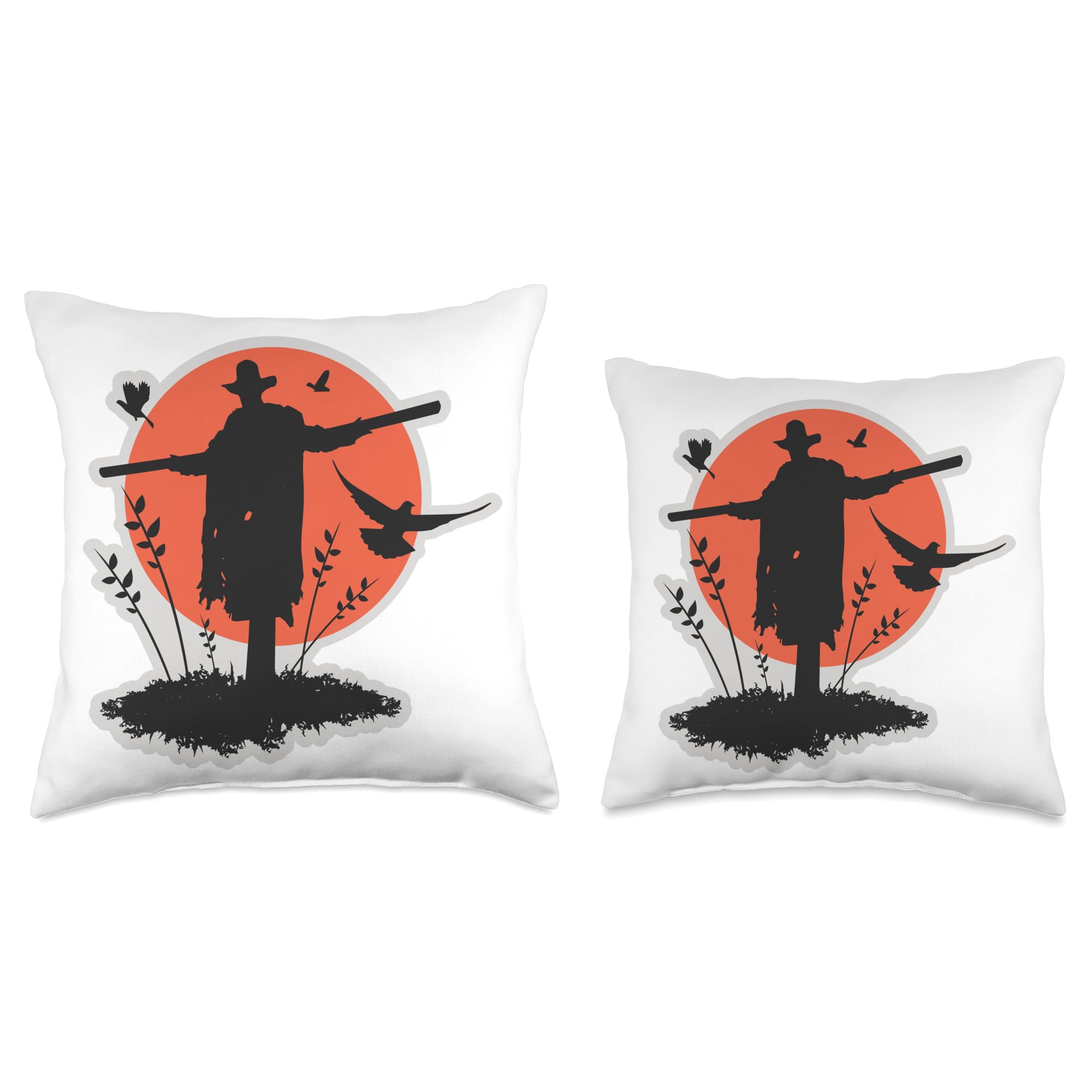 Jeepers Creepers Scarecrow Moon Throw Pillow