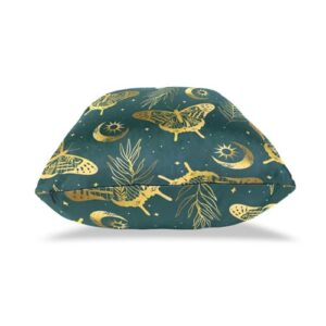 IIASOL Gold Butterflies Moon and Stars Throw Pillow Cover Set of 2-20 x 20 inch Pillowcases Square Accent Decorative Cushion Case for Living Room Bedroom Couch Sofa Chair Bed