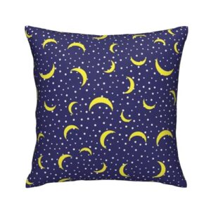 Lukbfall Moon Dot Pattern Background Decorative Pillow Cover 18 X 18 Inch Moroccan Home Decoration Pillowcases Cushion Cover Square Throw Pillow Cover for Couch Sofa Bed Living Room Bedroom