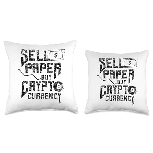 Millionaire Moon Bitcoin Coin Currency Cryptocurrency Cryptos Blockchain Throw Pillow, 18x18, Multicolor