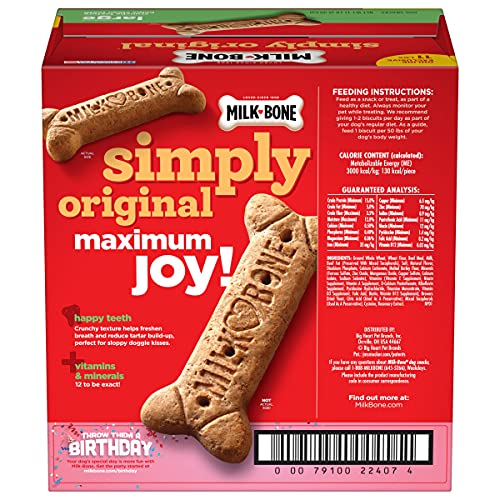 Milk-Bone Simply Original Dog Treats Biscuits for Large Dogs, 11 Pounds