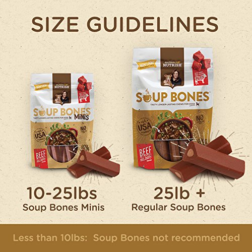 Rachael Ray Nutrish Soup Bones Dog Treats, Real Beef & Barley Flavor, 3 Bones, 6.3 Ounces