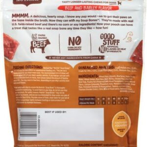 Rachael Ray Nutrish Soup Bones Dog Treats, Real Beef & Barley Flavor, 3 Bones, 6.3 Ounces