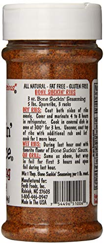 Bone Suckin' Sauce Bone Suckin' Original Seasoning and Rub, 5.8 Ounce