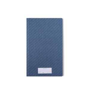 DesignWorks Ink Standard Issue No. 17 Hardcover Cloth Blue 7.25" x 11.75" Tall Notebook Journal with 96 Lined Pages - Perfect for Office Work, Writing, and Journaling