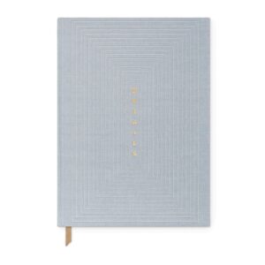 designworks ink classic bookbound hardcover journal, 7.5" x 10.25", dusty blue - linear boxes"details