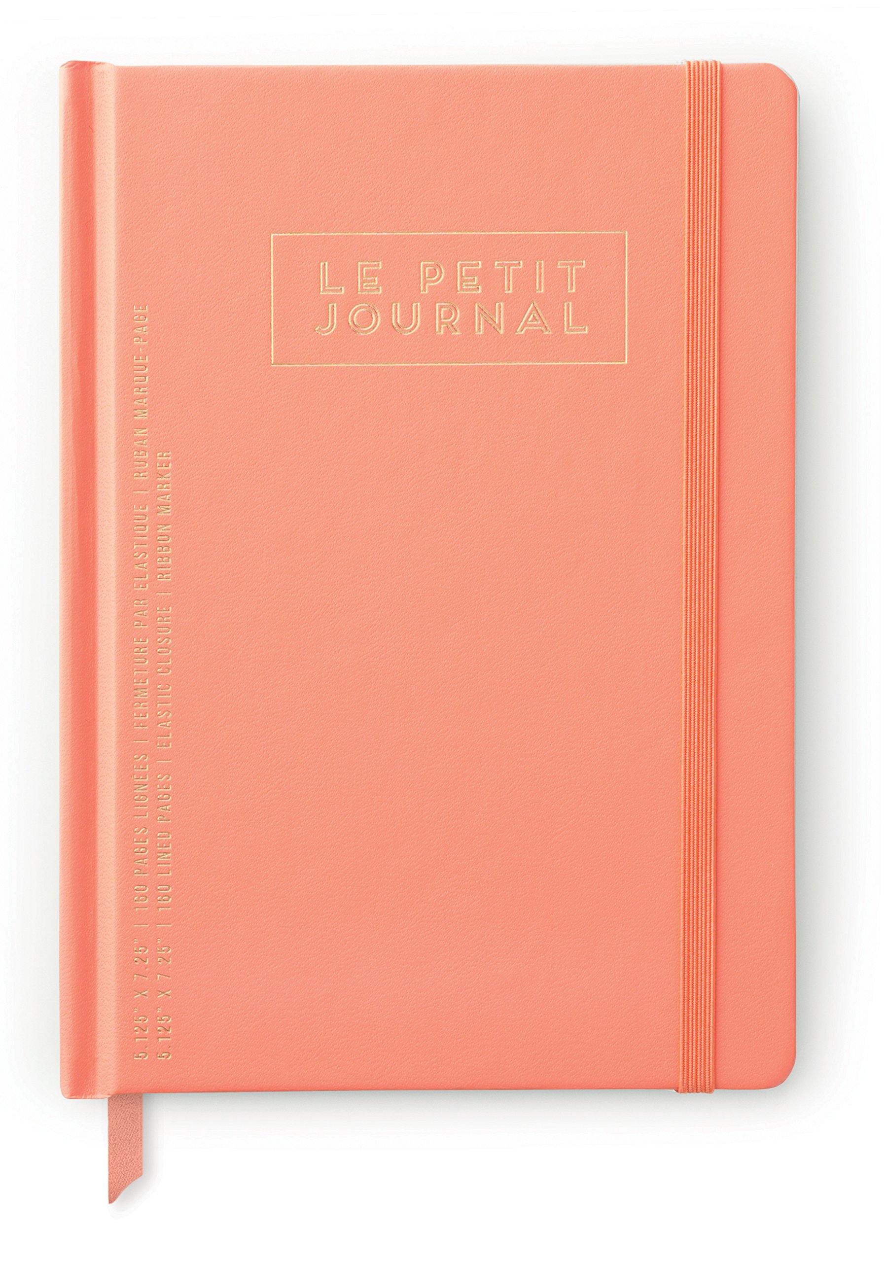 DesignWorks Ink Le Petit Hard Cover Journal With Elastic Closure, Apricot