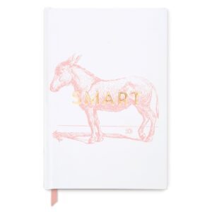 Designworks Ink Vintage Sass A5 Hardcover Notebook Journal, Design: Smart, Colour: White, 14.6cm x 21.6cm, JB86-1094EU. 240 Lined Pages. Soy Based Ink.