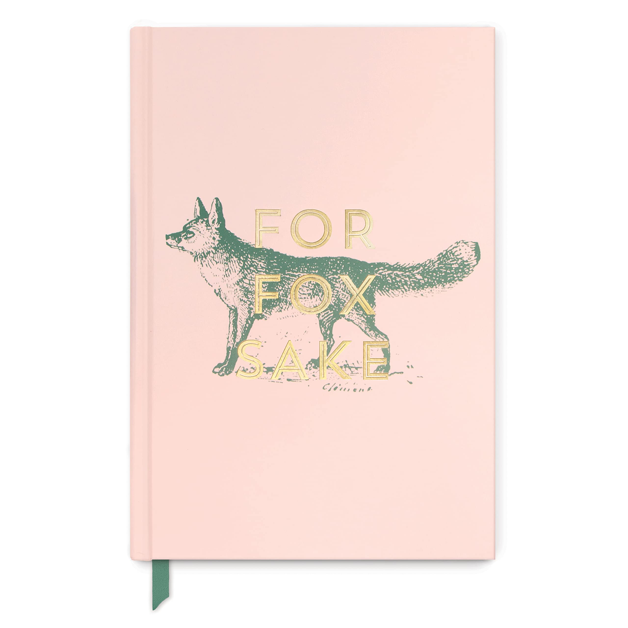 Designworks Ink Vintage Sass A5 Hardcover Notebook Journal, Design: “For Fox Sake, Colour: Pink, 14.6cm x 21.6cm, JB86-1099EU. 240 Lined Pages. Soy Based Ink.