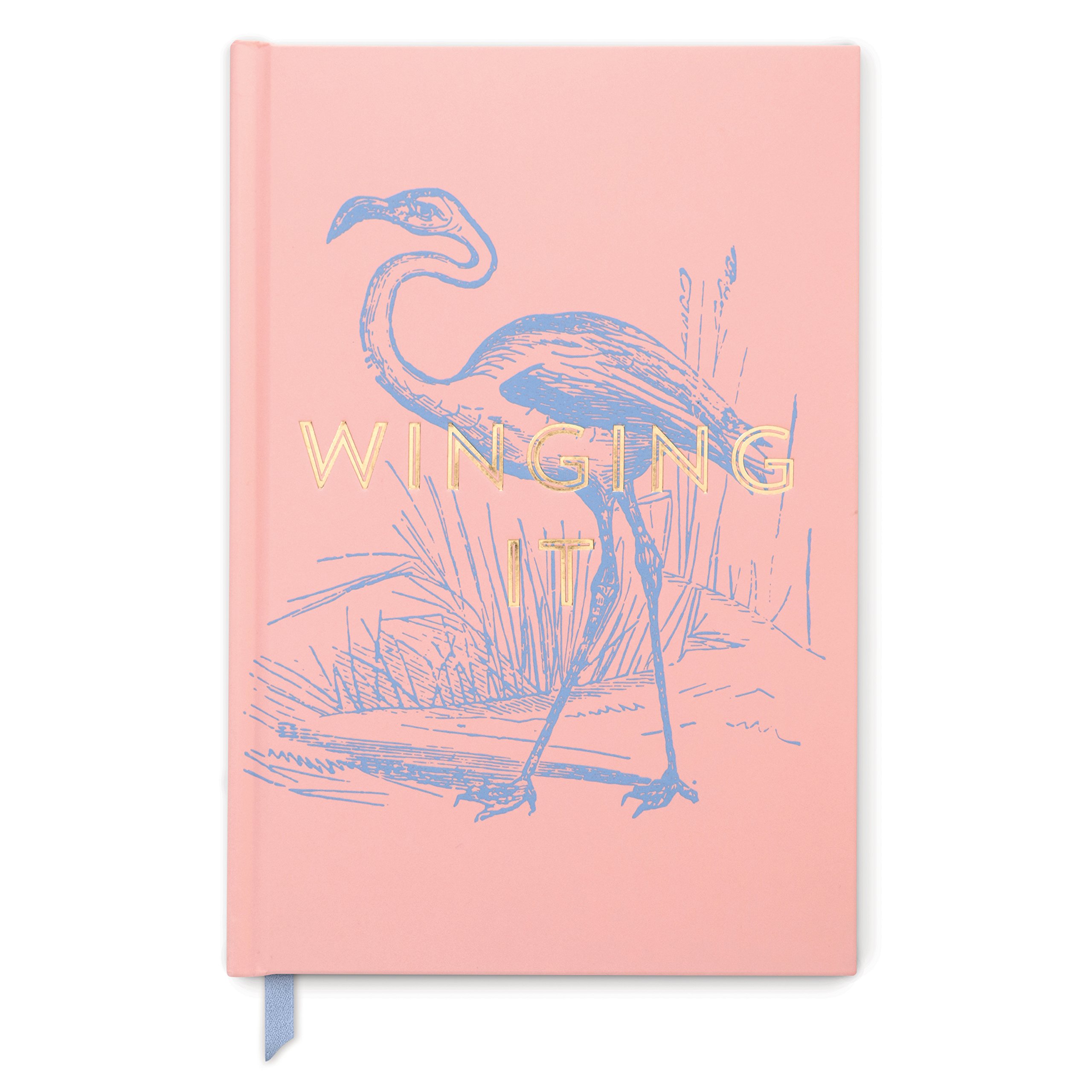 Designworks Ink Vintage Sass A5 Hardcover Notebook Journal, Design: Winging It, Colour: Pink, 14.6cm x 21.6cm, JB86-1091EU. 240 Lined Pages. Soy Based Ink.