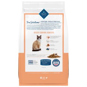 Blue Buffalo True Solutions Healthy Weight Natural Dry Food for Adult Cats, Chicken, 3.5-lb. Bag