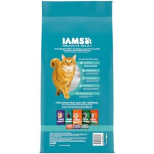 IAMS Proactive Health Adult Indoor Weight & Hairball Care Dry Cat Food with Salmon, 7 lb. Bag