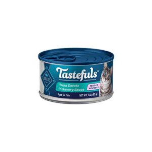 blue buffalo tastefuls wet cat food morsels, made with natural ingredients | tuna, 3-oz. cans (24 count)