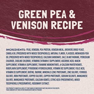 Natural Balance Limited Ingredient Adult Grain Free Dry Cat Food, Reserve Green Pea & Venison Recipe, 4 Pound (Pack of 1)