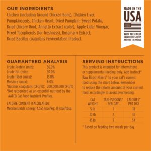 Instinct Freeze Dried Raw Boost Mixers Grain Free Digestive Health Recipe All Natural Cat Food Topper by Nature's Variety, 5.5 oz. Bag