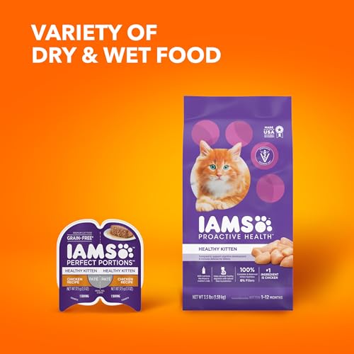 IAMS PROACTIVE HEALTH Healthy Kitten Dry Cat Food with Chicken, 7 lb. Bag