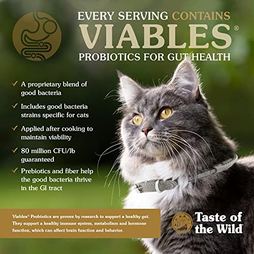 Taste Of The Wild High Protein Real Meat Recipes Premium Dry Cat Food With Superfoods And Nutrients Like Probiotics, Vitamins And Antioxidants For Adult Cats And Kittens