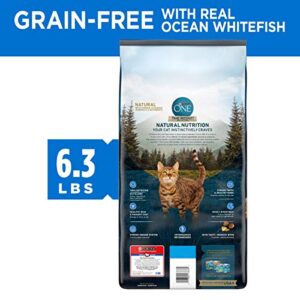 Purina ONE Natural, High Protein, Grain Free Dry Cat Food, True Instinct With Real Ocean Whitefish - 6.3 lb. Bag