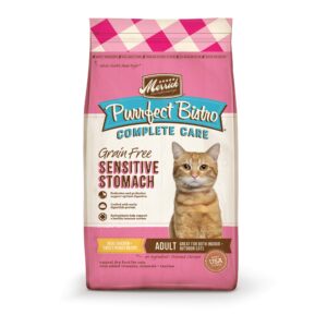 Merrick Purrfect Bistro Grain Free, Healthy, and Natural Dry Cat Food, Complete Care Sensitive Stomach Recipe - 4 lb. Bag