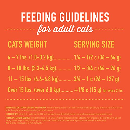 Tiki Cat Born Carnivore Indoor Health, Chicken & Turkey Meal, Grain-Free Baked Kibble to Maximize Nutrients, Dry Cat Food, 12 lbs. Bag